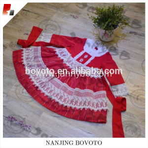 JanntBB Chinese red long sleeves Christmas dress